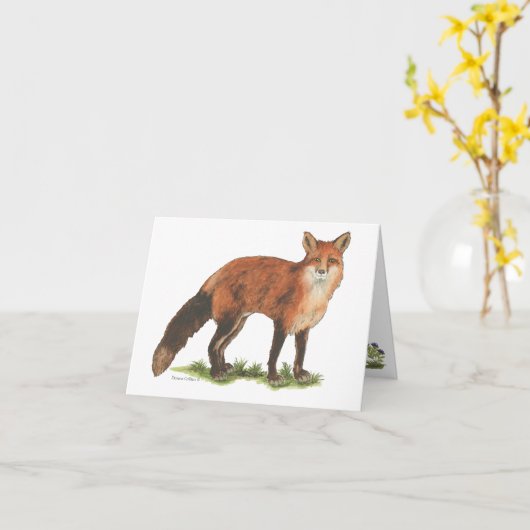 Collection Fox Note Card Kaart (Gele Bloem)