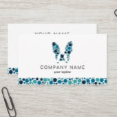 Franse Bulldog met blauwe cirkels Visitekaartje