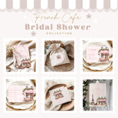 Franse Café Bruidsmeisjes Bruiloftsfeest Cadeaulabel