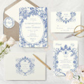 Franse  Bloemen Trouwtafel Nummer RSVP Kaartje