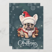 Schattigee Franse Bulldog Santa Hat Vrolijk Kerstf Leggings
