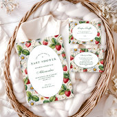 Fresh Berry Gingham Diapper Raffle Informatiekaartje