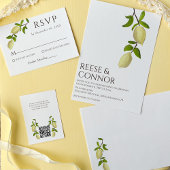 Fresh Citrus Painted Lemons Mediterranean Kaart