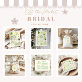 Frisse markt feestelijke douche informatiekaartje