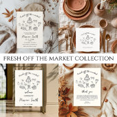 Net van de Markt met de Hand Getekende Bruidsdouch Servet