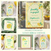 Net Verloving Geel & Groen Bruiloftsfeest Cadeaulabel