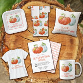 Pumpkins Happy Friendsgiving, verbrande oranje her Papieren Bekers