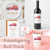 Red Truck Pumpkin Friendsgiving Herfst Script Cute Koffiemok