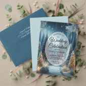 Frosted Pines in Winter Glow Vrijgezellenfeest Kaart (Personaliseer deze collectie van deze onafhankelijke maker. Test)