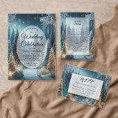 Frosted Pines in Winter Glow Vrijgezellenfeest Kaart (Personaliseer de collectie van deze zelfstandige maker.)