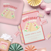 Schattig fruit sandwich picknick party vierkante sticker