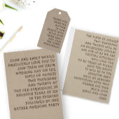 Leuke informele Typografie Foto Bruiloft Bedankkaart