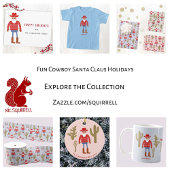 Fun Cowboy Santa Claus Western Christmas Sokken