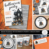 Gehakt huis Happy Halloween Ronde Sticker