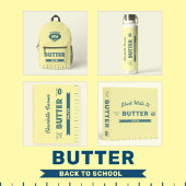Persoonlijke Retro Stok Boter Geel Waterfles