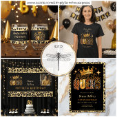 Leuke Leopard Verjaardag Koningin Vijftig Verjaard Kaart