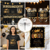 Leuke Leopard Verjaardag Koningin Zestig Verjaarda Kaart