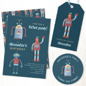 Leuk Retro Robot retouradres Etiket