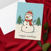Leuke sneeuwman Schattigee kerst Ornament Kaart (Personaliseer de collectie van deze zelfstandige maker.)