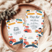 Fun Vehicle Cars Boy Baby shower Diapper Raffle Informatiekaartje