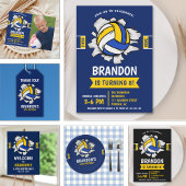 Volleyball Fun Birthday Boy Servet