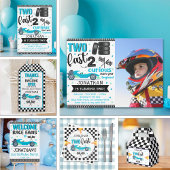 Fun 2nd Birthday Race Car Driver with Photo Kaart