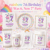 Rainbow 7e Verjaardag | Ik Was 6, Nu 7 | Kinderfee Spandoek