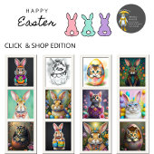 Gekke paaskat met konijnenoren Case-Mate iPhone case