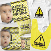 Voorzichtig! Grappige eerste verjaardag uitnodigin