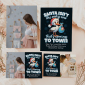 Grappige kerst Baby zwangerschapsaankondiging Ronde Sticker