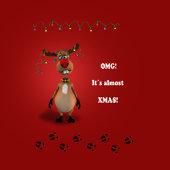 Grappig kerstrood met neus rendier magneet