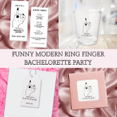 Grappige Moderne Bachelorette Party Bruid Ring Vin T-shirt