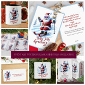 Aangepaste Moderne Eigenzinnige Grappige Kerstman  Tweekleurige Koffiemok