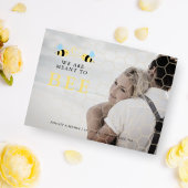Meant To Bee Quote Funny Two Bees In Love Design Wijn Etiket