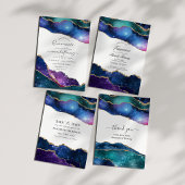 Galaxy Agate Quinceañera Kaart