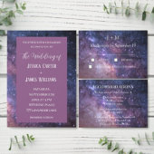 Galaxy Celestial Consellation Sky Elegant Wedding  Bedankkaart