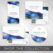 Moderne Blauwe Hemelse Dank u Verpakking van de Ze Etiket