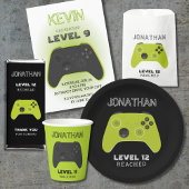 Gamer-uitnodiging, videogame level omhoog kaart