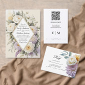 Monogram Floral Minimalistic Wedding Sticker (Personaliseer de collectie van deze zelfstandige maker.)