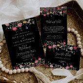 Tuin Multicolor Wildflower Gevouwen bruiloft Programma