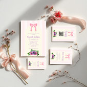 Tuin Rozen Roze Baby shower Kaart