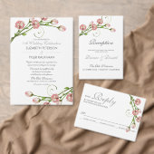 Fuchsia Garden Rozen - Invitation buikband Uitnodigingen Wikkel (Personaliseer de collectie van deze zelfstandige maker.)