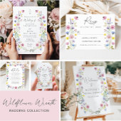 Romantic Boho Garden Wildflower Wedding Place Card Kaart