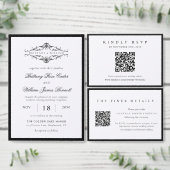 [GAZELLE] Elegante zwart-wit monochrome bruiloft Gastenboek (Personaliseer de collectie van deze zelfstandige maker.)