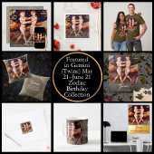 Gemini de tweeling Zodiac teken Verjaardagsfeest T-shirt