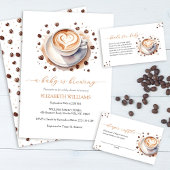 Baby brouwt koffieluier Raffle Informatiekaartje