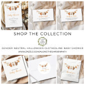 Gender Neutral Halloween Diaper Raffle Baby Shower Informatiekaartje