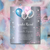 Geslacht openbaring blauw roze zilver ronde sticker