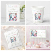 Geslacht onthullen baby shower Teddy Bear blauw ro Kaart