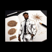 Bachelor trouwpak ronde sticker